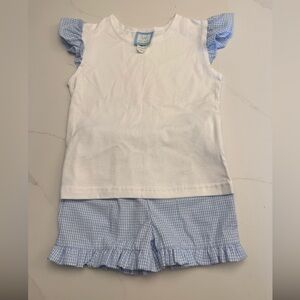 NWOT girls seersucker short set size 4T